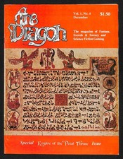 The Dragon Magazine Volume 1 Number 4 Issue 4 December 1976 TSR D D RPG