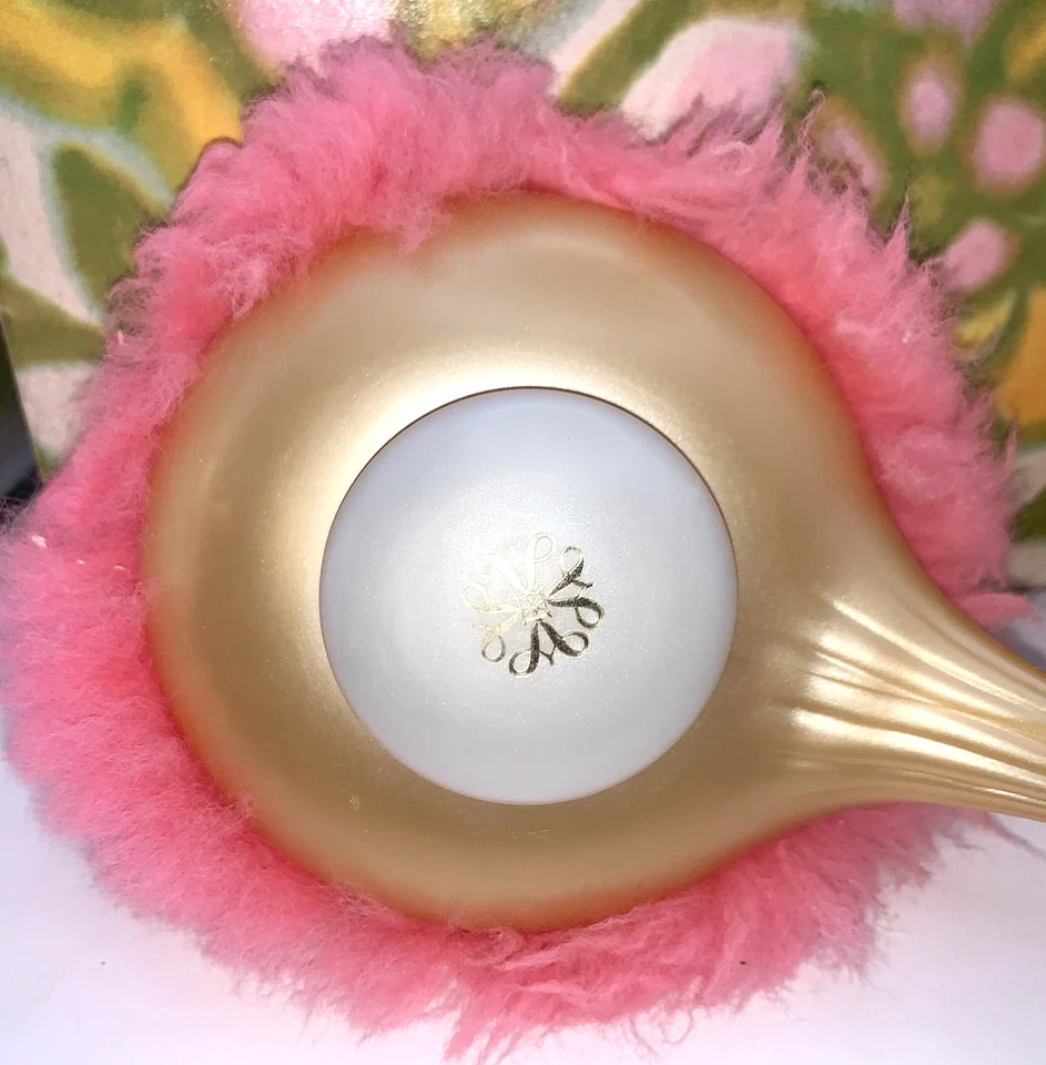Caja de polvo vacía vintage Avon Regence FLUFF PUFF rosa mango largo bote de talco Foto 2 de 4