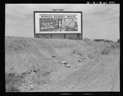 California US Highway 99 Billboard National Association of Manufacturers 1937
