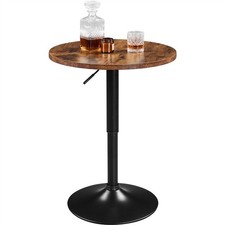 Modern Round Swivel Bar Table Height Adjustable Pub Table for Home bistro cafe