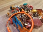 150.9g Orange Mismatched Earrings Lot Singles Repair Craft Jewelry Mixed — photo 2