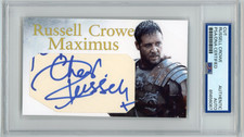 Russell Crowe Signed Cut Custom Gladiator Maximus Card PSA DNA Slabbed AUTO Russell Crowe Signed Cut Custom Gladiator Maximus Card PSA DNA Slabbed AUTO
