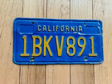1970 Base California License Plate