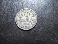 1/2 Mark Münze,Deutsches Reich 1906D,Silber....1