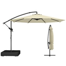 Outsunny 3 m Garden Cantilever Parasol with Sandbag, 360 Degree Rotation