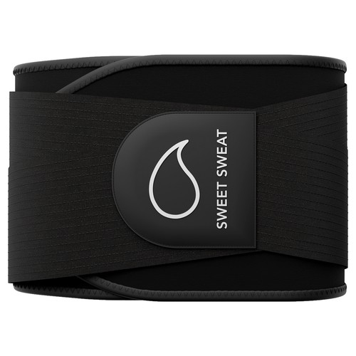 Sweet Sweat Waist Trimmer (Pro Series) - Black Medium-Large (45 x 8.5in) - 第 1/4 張圖片