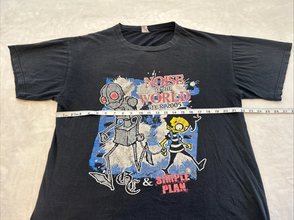 Camisa Good Charlotte Simple Plan Noise To The World 2005 vintage talla grande Foto 3 de 4