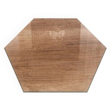 Tempered Glass Protector for Stove and Fireplace Natural Wood Pattern 40 cm