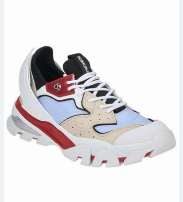 CALVIN KLEIN Calador Leather Fashion Sneaker Shoes Mens Size 8 White Red Blue