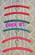 Vintage 70s Hand Crocheted Clothes Hangers Cottage Core 6 Pc - 5 Sets Available