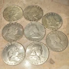 1962-1963 Franklin Half Dollars 50C 90% Silver Lot Uncertified