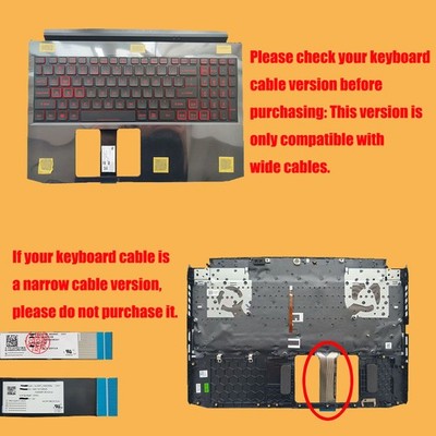 New Backlit Palmrest For Acer Nitro AN515-44 AN515-55 Keyboard 6B.Q7KN2.033 US