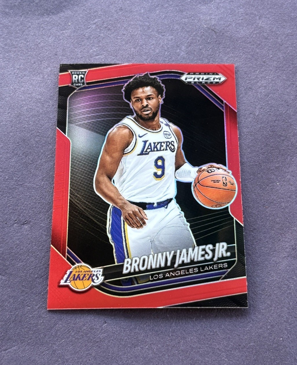 2024-25 Panini Prizm Black Bronny James #94 Red Prizm /299 RC
