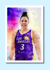 Kelsey Plum 4x6 Art Photo Print John Rudolph Signed LA Sparks