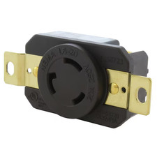 20-Amp 250-Volt NEMA L6-20R Flush Mounting Locking Industrial Grade Receptacle