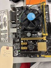 Asus H81M-C Desktop Motherboard MicroATX Intel LGA1150 DDR3 w/IO Shield and cpu