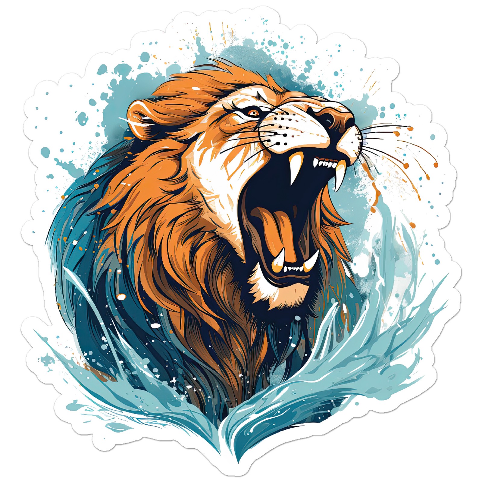 Lion Head Roar - Vinyl Decal Sticker - Car Window Laptop - ebn9512