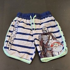 Star Wars Size 4 Boys Mandalorian Child Grogu Swim Shorts Trunks Bathing Suit