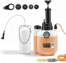 Brake Bleeder Kit, 3L Manual Brake Fluid Bleeding Kit with 1L Waste Bottle 4 M