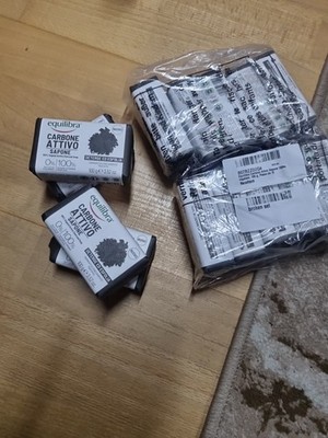 14x Aktivkohle-Entgiftungsseife Equilibra  100g