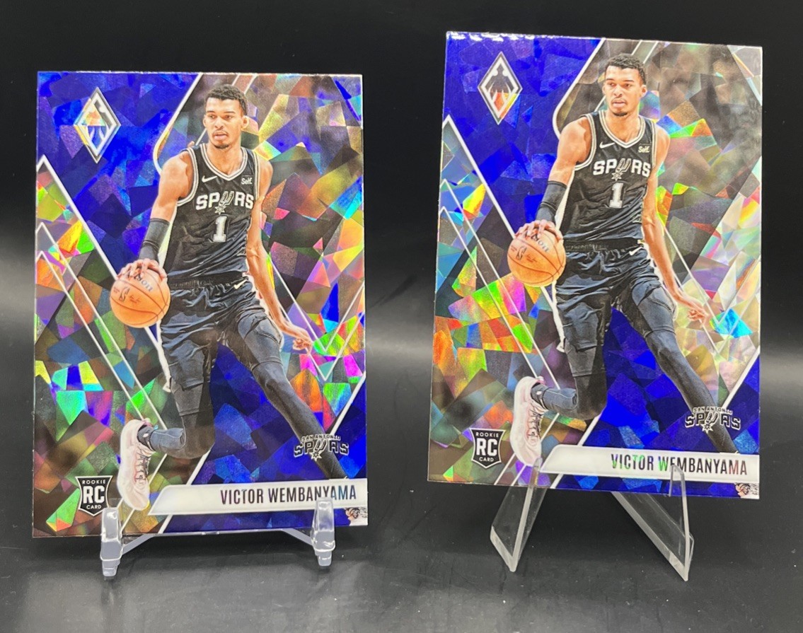 2023-24 Panini Phoenix - Rookies Victor Wembanyama #256 Blue Ice (pair)