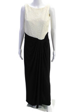 Lauren Ralph Lauren Green Label Womens Sleeveless Sequence Long Dress Black Size