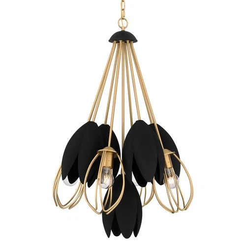 Quoizel QP6214 Seraphina 4 Light 23"W Pendant - Brushed Weathered Brass - Picture 1 of 2
