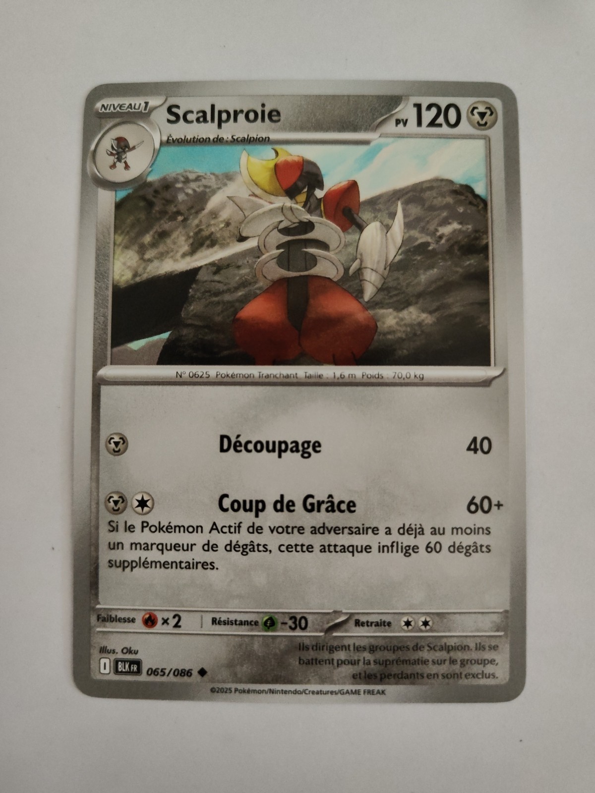 Carta Pokemon - Scalpreda 065/086 - Fulmine Nero EV10.5 