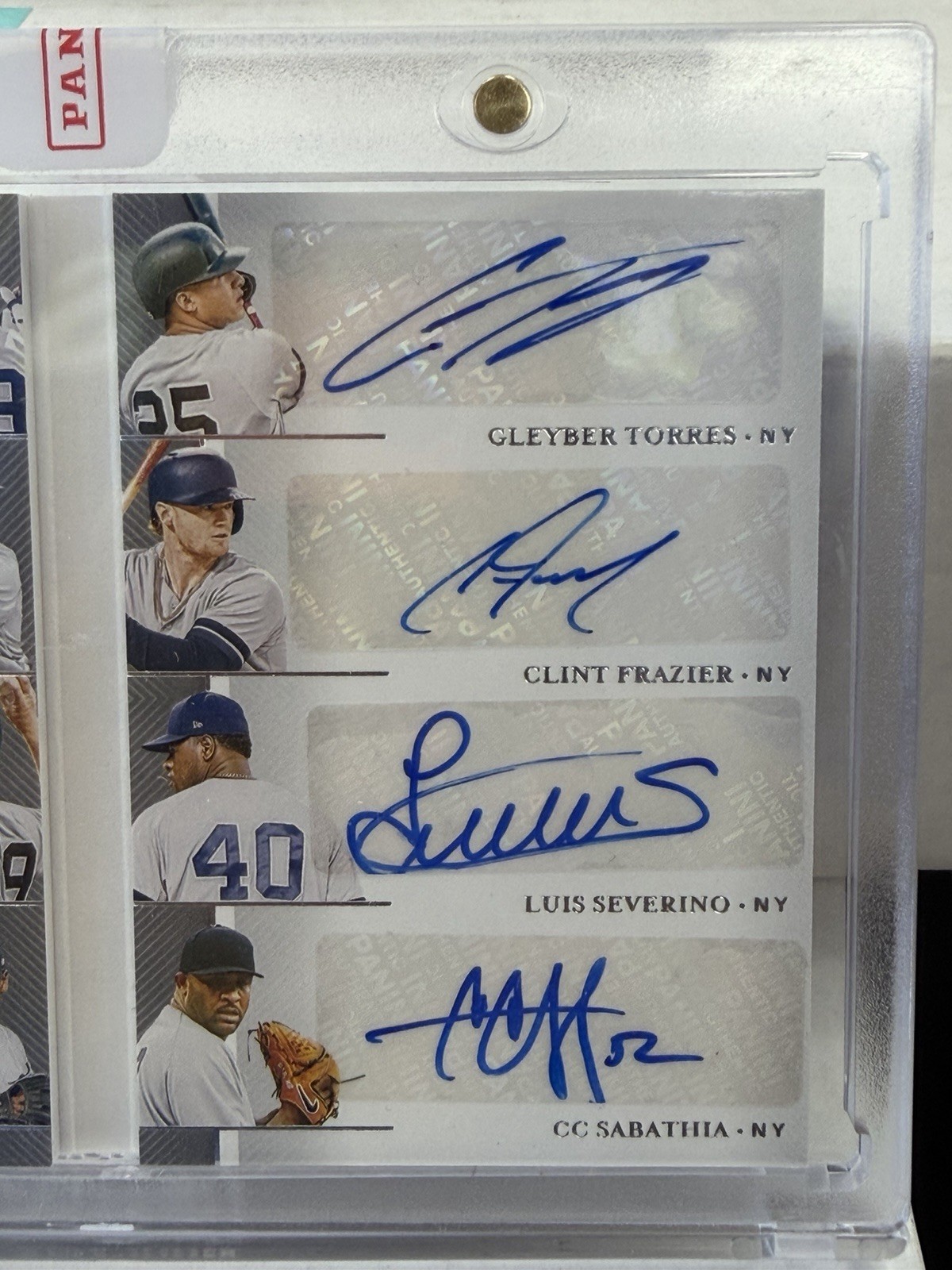 2020 National Treasures Teammates BOOKLET NY Yankees 8 AUTOS #'d/5 w/AARON JUDGE view 4