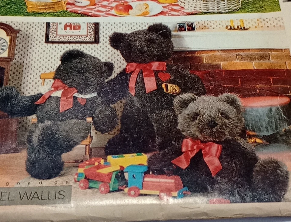 Osos de peluche Butterick 5627 patrón de costura/artesanía 21" 23" 24" de colección 1987 Uc Foto 3 de 4