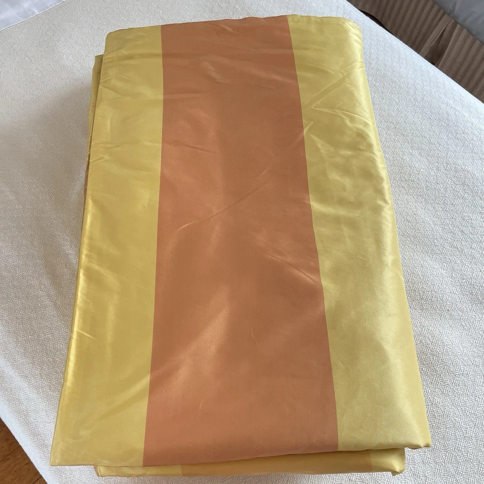 2TWIN COLOR BLOCK LIGHTWEIGHT REVERSABLE COVERLET/SPREAD YELL/ORAN/GOLD HANDMADE - Image 2 of 4