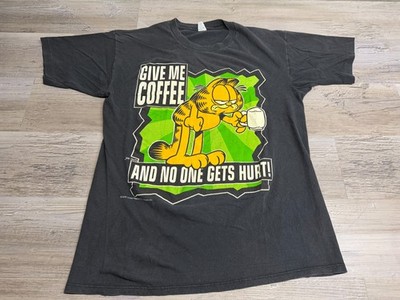 Vintage 80s Garfield Give Me Coffee Single Stitch USA Tee Jim Davis 1978 XL