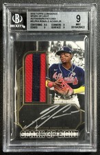 RONALD ACUNA JR. BGS 9 2022 TOPPS LUMINARIES SPARK OF LIGHT GU PATCH AUTO 06/15
