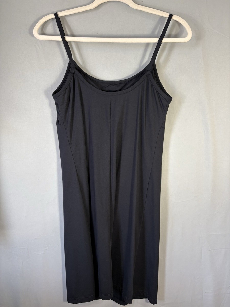 Athleta Athleisure Black Stretch Dress Builtin Bra Spaghetti Strap M  Performance | eBay