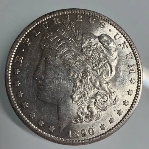 1890 S MORGAN SILVER DOLLAR! NICE AU Coin!