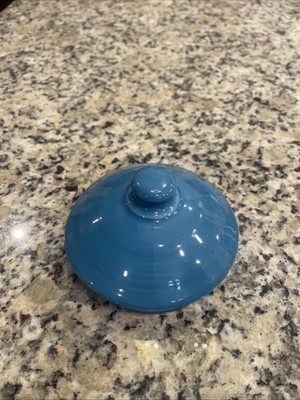 Fiesta Fiestaware Homer Laughlin LID ONLY small 1 quart Canister PEACOCK