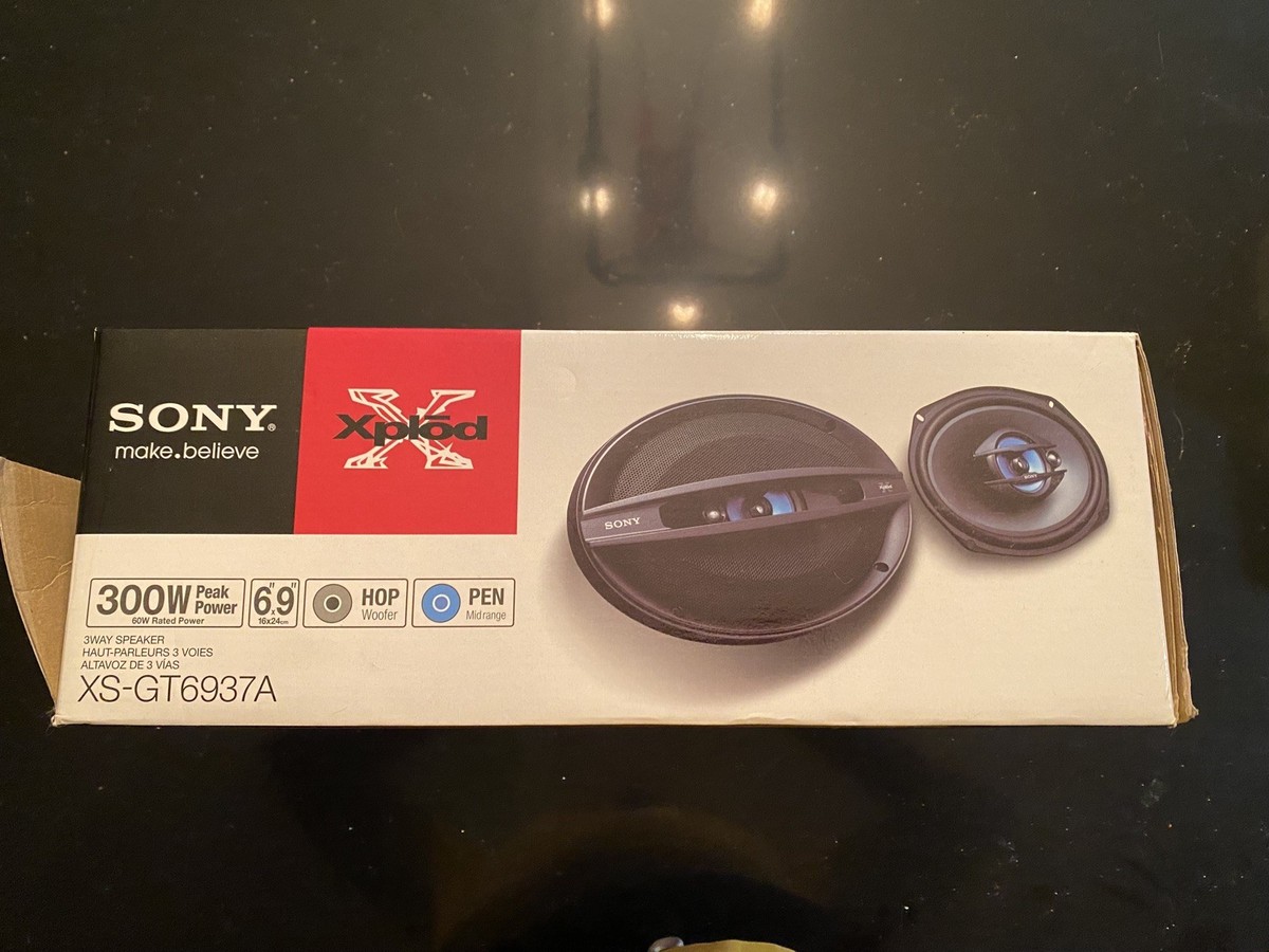 Sony XS GT6937A 3 Way 6 X 9 inch Speaker Set XPLOD 300W 4 OHM