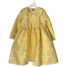 Blueberi Boulevard Girls Fit-and-Flare Dress Jacquard Coat Set Size 6X Formal