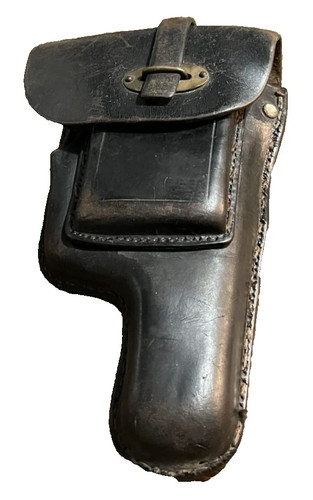 2 vecchie fondine in pelle, pistola ACP f/cal.45 usata dalla Polizia Federale Argentina - Foto 2 di 16