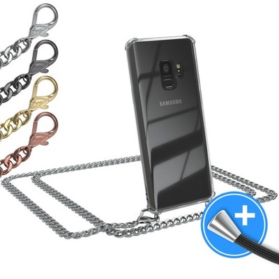 EAZY CASE für Samsung Galaxy S9 Hülle Band Handykette Silikon transparent Cover