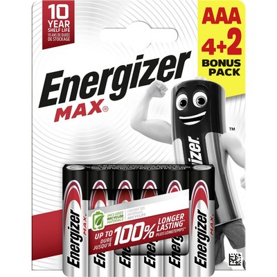 Energizer Max Micro (AAA)-Batterie Alkali-Mangan  1.5 V 6 St.