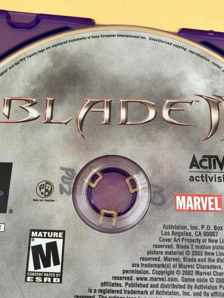 Blade II PS2 solo disco (Sony PlayStation 2, 2002) etiqueta negra, probado Foto 2 de 4