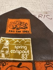 Vintage Indian Guides YMCA Y-Guides Childrens Vest Leather with Patches 1