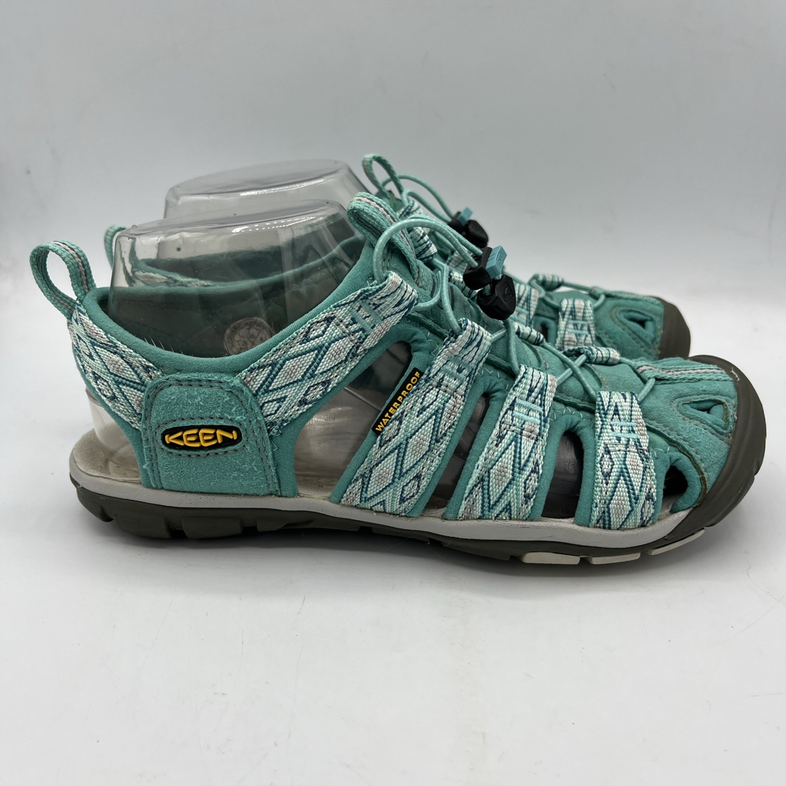 Sandali da trekking Keen Clearwater CNX slip on verde acqua punta chiusa 1014460 donna 7