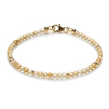 Citrin Armband - Zitrin Armband - 925 Silber vergoldet - Armkette Citrin Z594