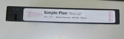 SIMPLE PLAN - Shut Up - Rare 1 Track PAL Promo VHS Tape
