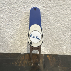 Pitchfix Golf 2-Prong Divot Repair Tool w/ Magnetic Ball Marker Blue/White