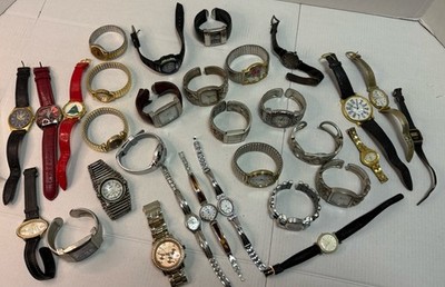 Mixed Brands Mens & Womens Watches Lot Of 31 For Parts Or Repair