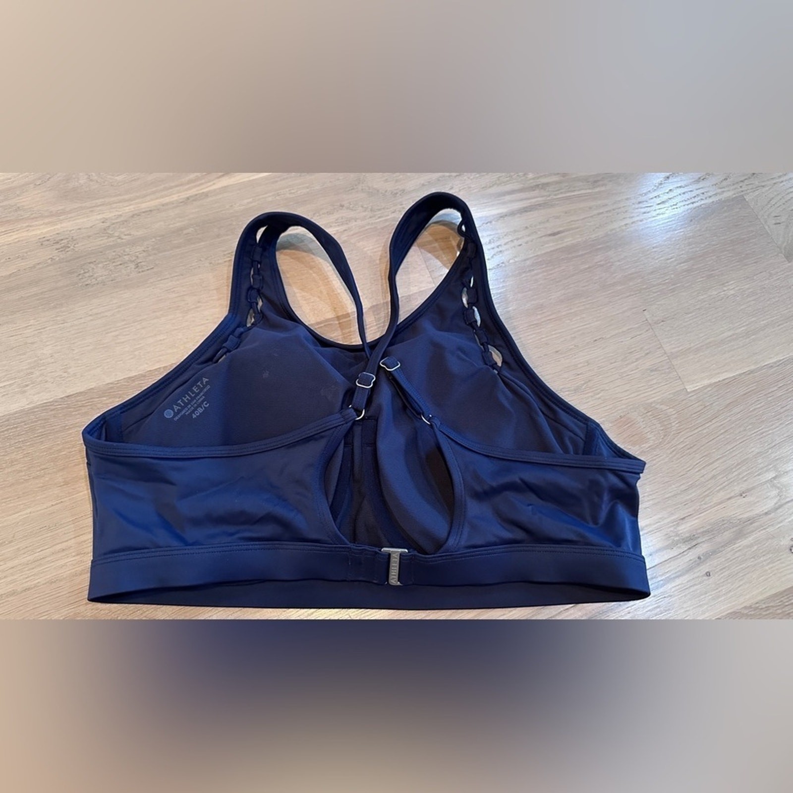 Athleta high neck loop braid supportive underwire… - image 7