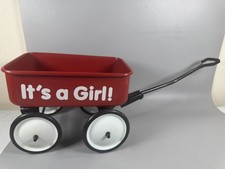 Teleflora It s a Girl Mini Red Wagon Baby Shower Flower Planter Decor